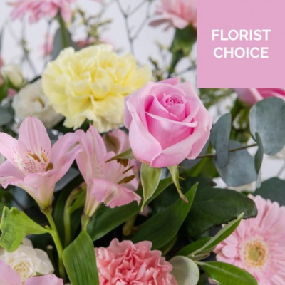 Beautiful pastel wrap - We love this!  Everyone loves this!  Gift wrapped flowers in pastel shades, soft colours