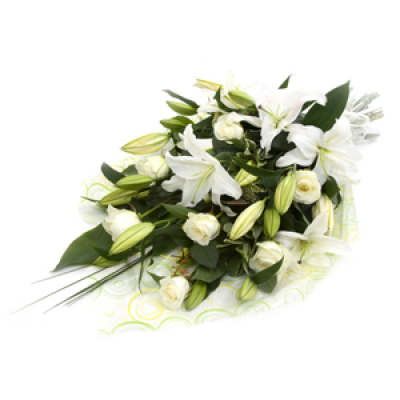 Traditional Bouquet - Beautiful Oriental Lillies make up the main flower of this bouquet.